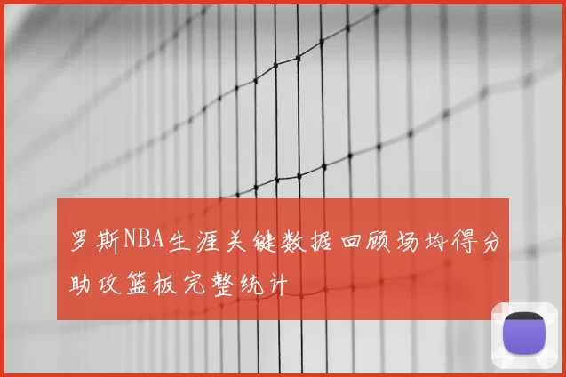 罗斯NBA生涯关键数据回顾场均得分助攻篮板完整统计